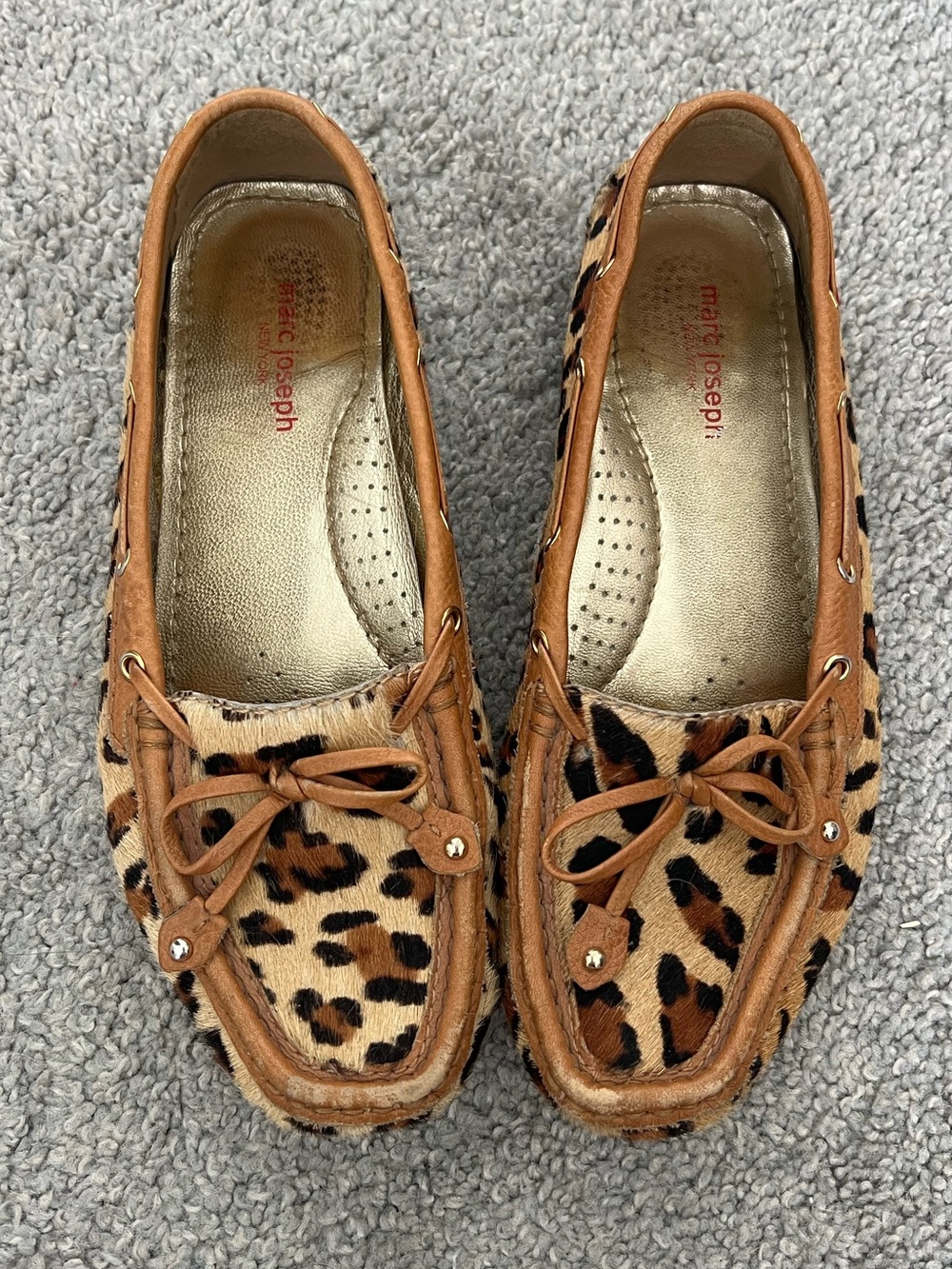 Marc Joseph Ponyhair Leopard Loafers